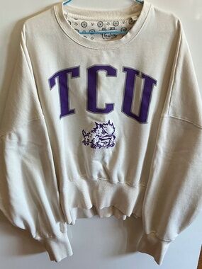 Press box oversized women’s TCU sweatshirt xxl